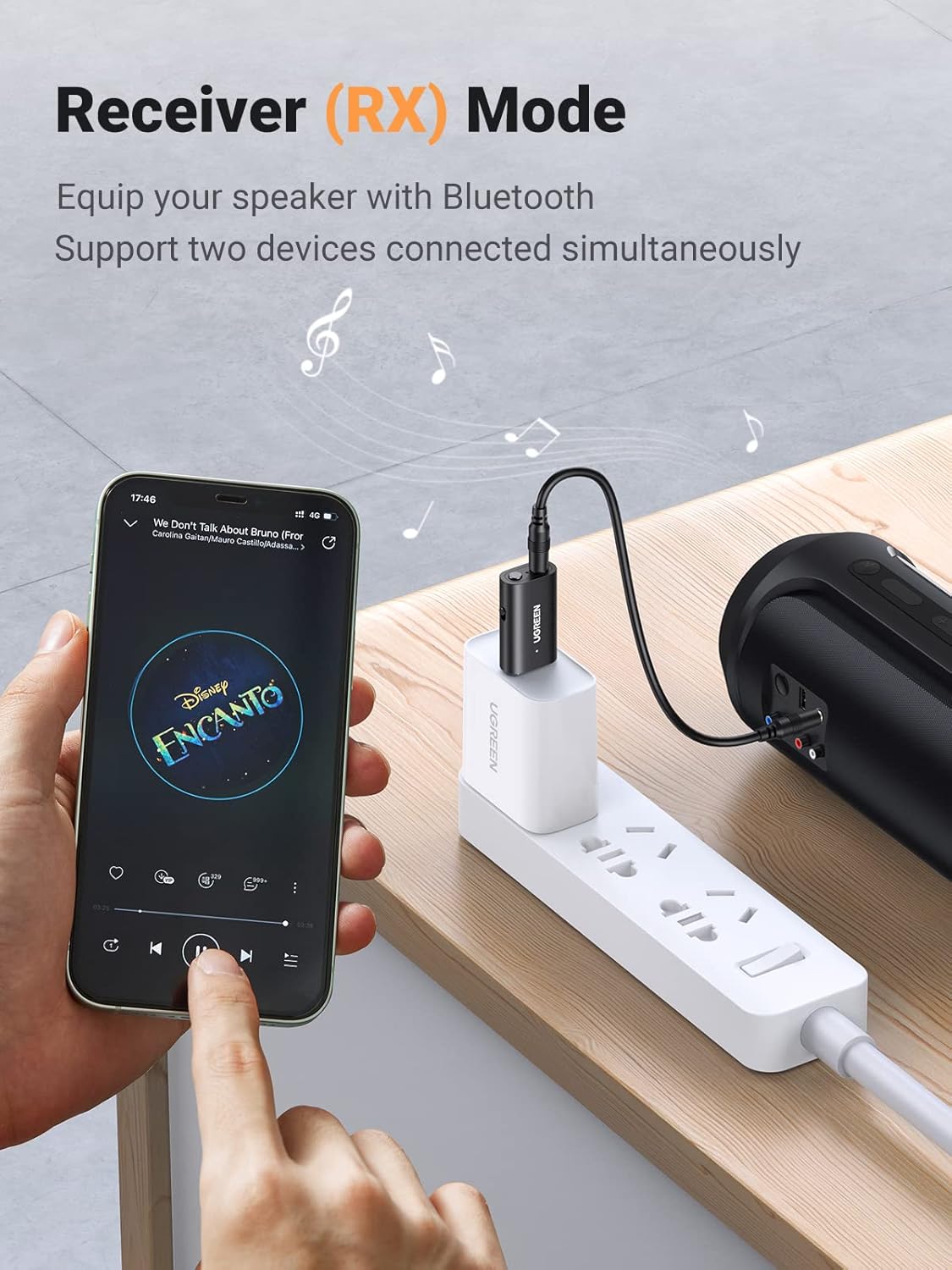UGREEN 60300 USB 2.0 to 3.5mm Bluetooth Transmitter/Receiver - image 4