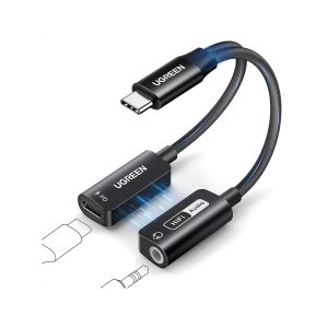 UGREEN 25837 Magnetic USB-C to 3.5mm Audio Adapter with PD Charging