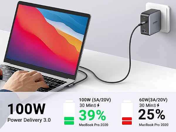 UGREEN 70645 USB-C to USB-C PD 90 Degree Cable 2M - view 5