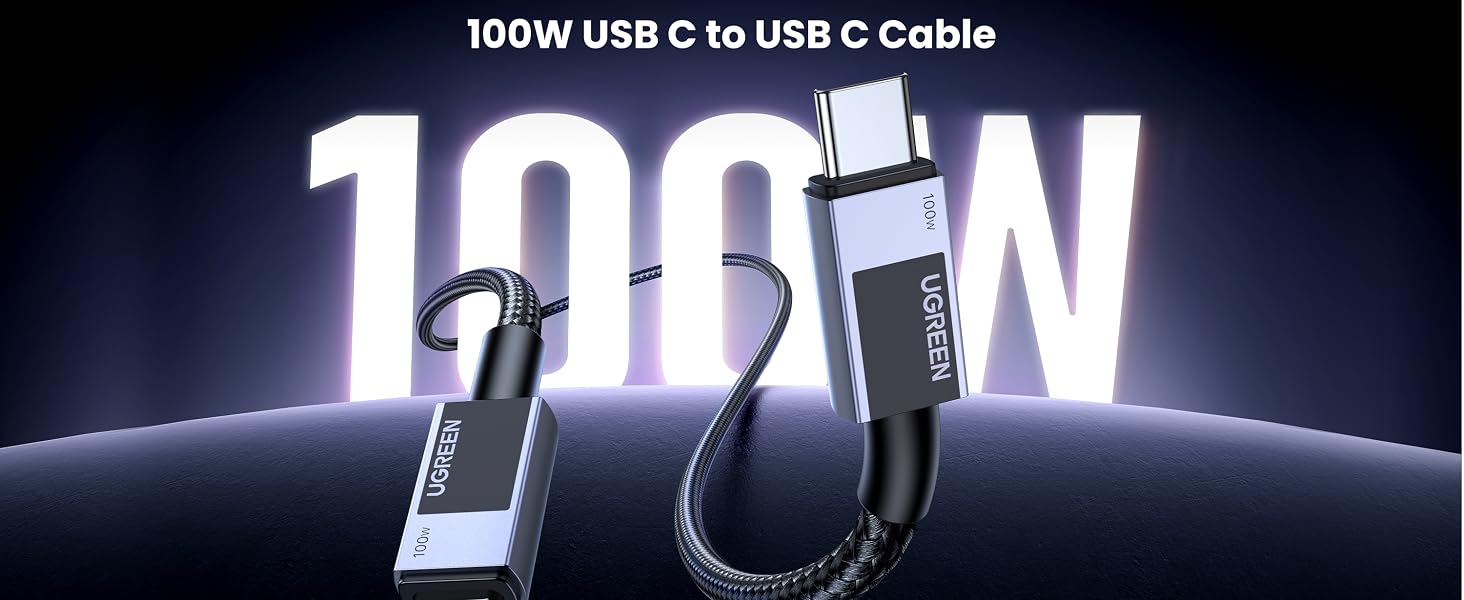 UGREEN 45063 USB-C to USB-C 100W PD Cable 1M - 100W PD 3.0