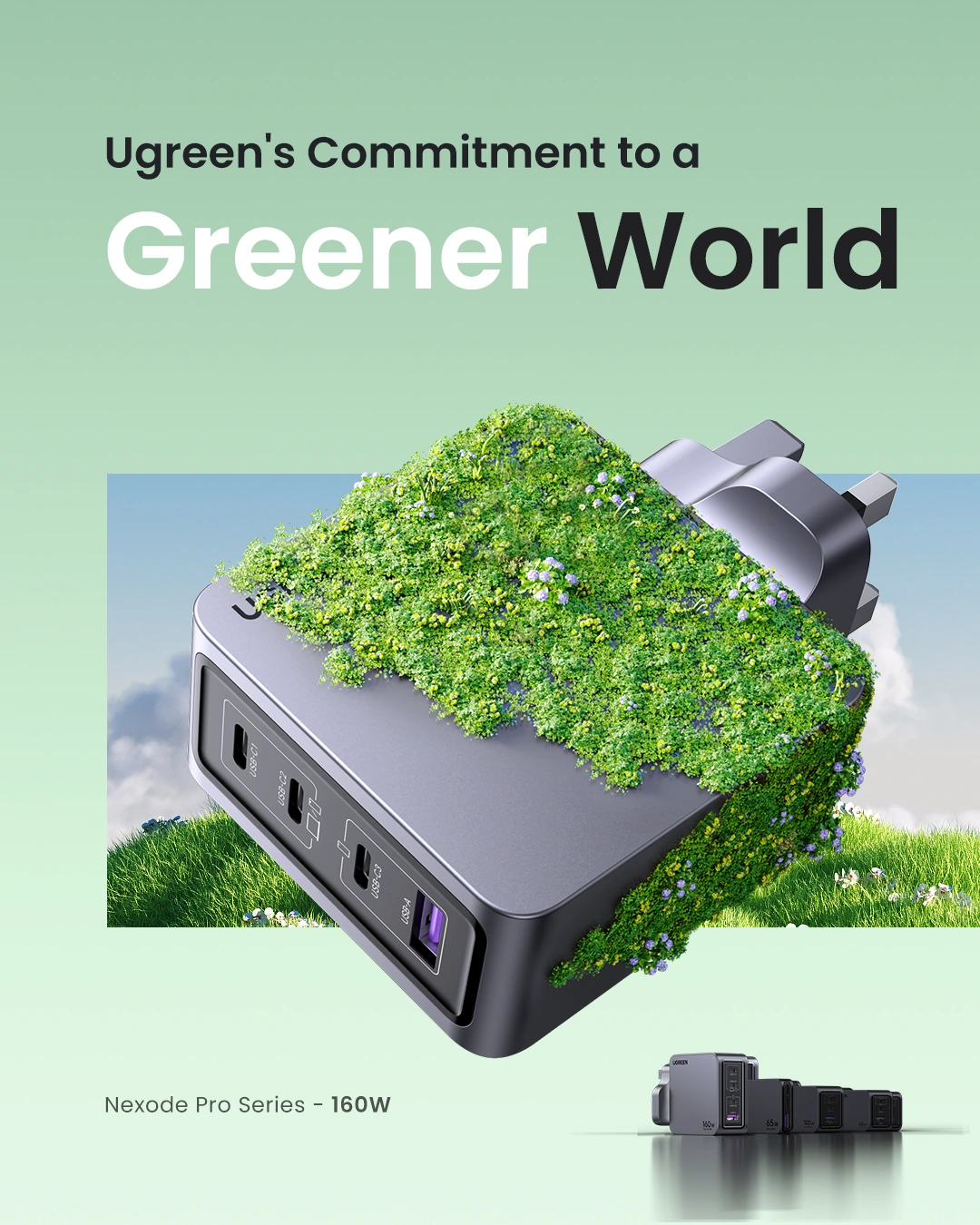 UGREEN 25878 X763 160W Nexode Pro GaN Charger with Type-C Cable - image 8