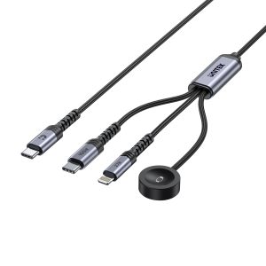 UNITEK C14180AGY01-1.2M 3-in-1 100W Charging Cable 1.2M