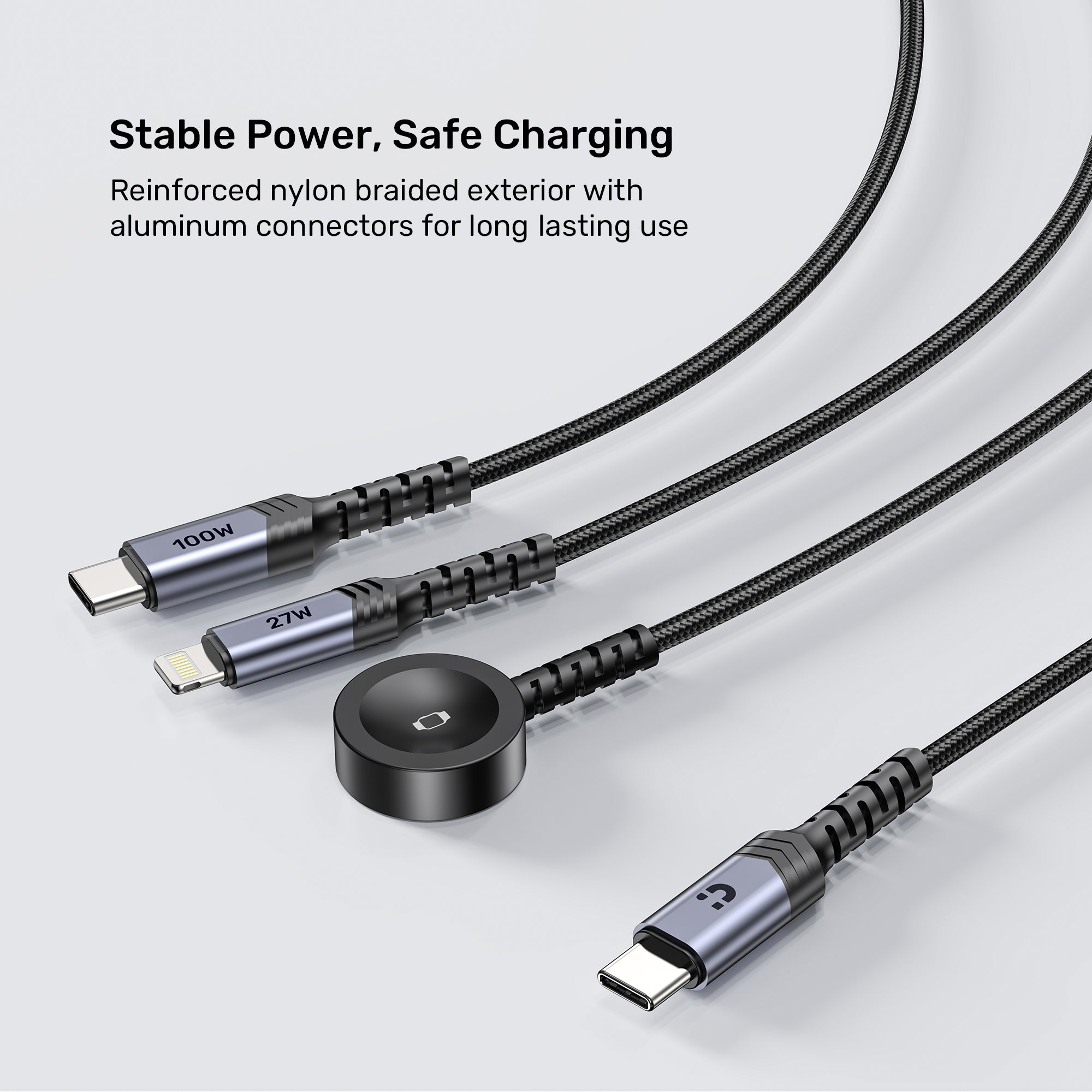 UNITEK C14180AGY01-1.2M 3-in-1 PD 100W Fast Charging Cable - image 8