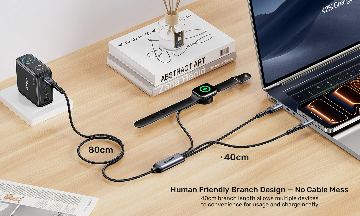 UNITEK C14180AGY01-1.2M 3-in-1 100W Charging Cable 1.2M - view 4