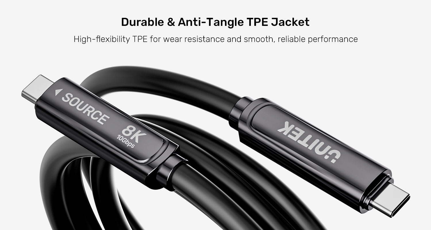 UNITEK C14178ABK01-5M 8K Fiber Optic USB-C Cable 5M - view 5