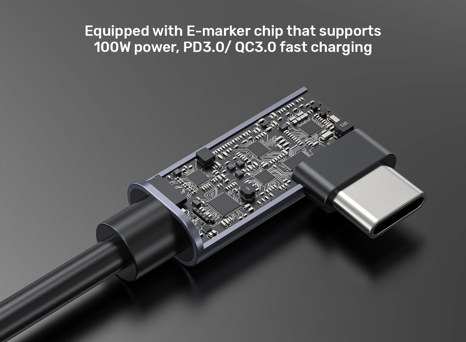 UNITEK C14147ABK01-1M Dual 90 Degree USB-C Cable 100W 1M - view 7