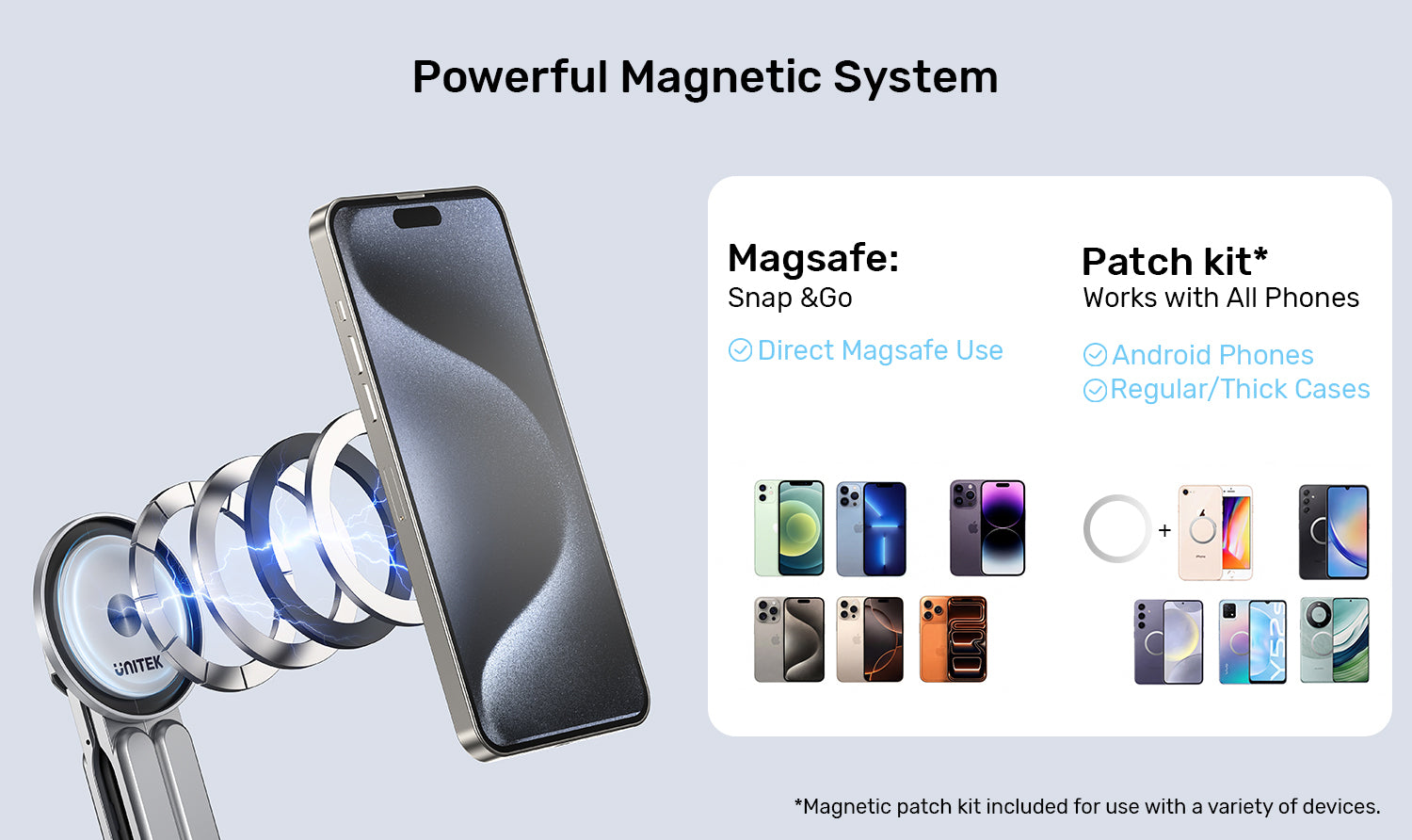 UNITEK OT1121AGY01 Mag-Fold Magnetic Portable Stand - view 1