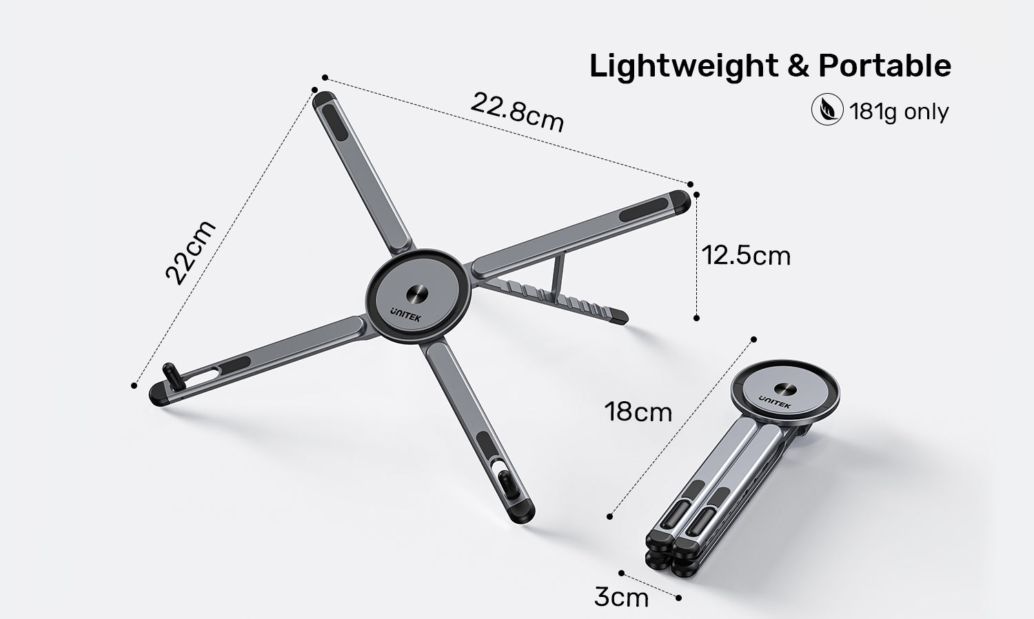 UNITEK OT1121AGY01 Mag-Fold Magnetic Portable Stand - view 2