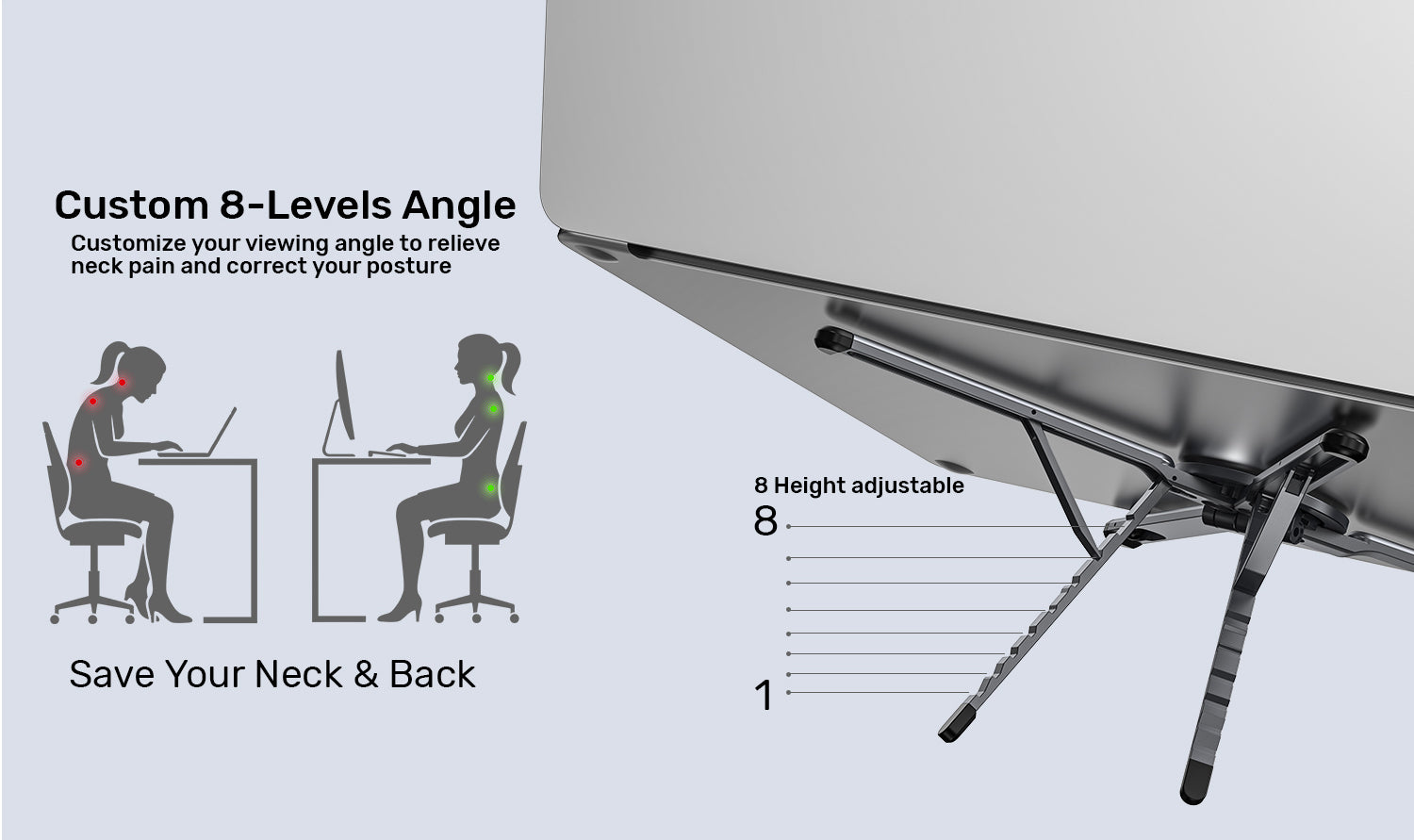 UNITEK OT1121AGY01 Mag-Fold Magnetic Portable Stand - view 4