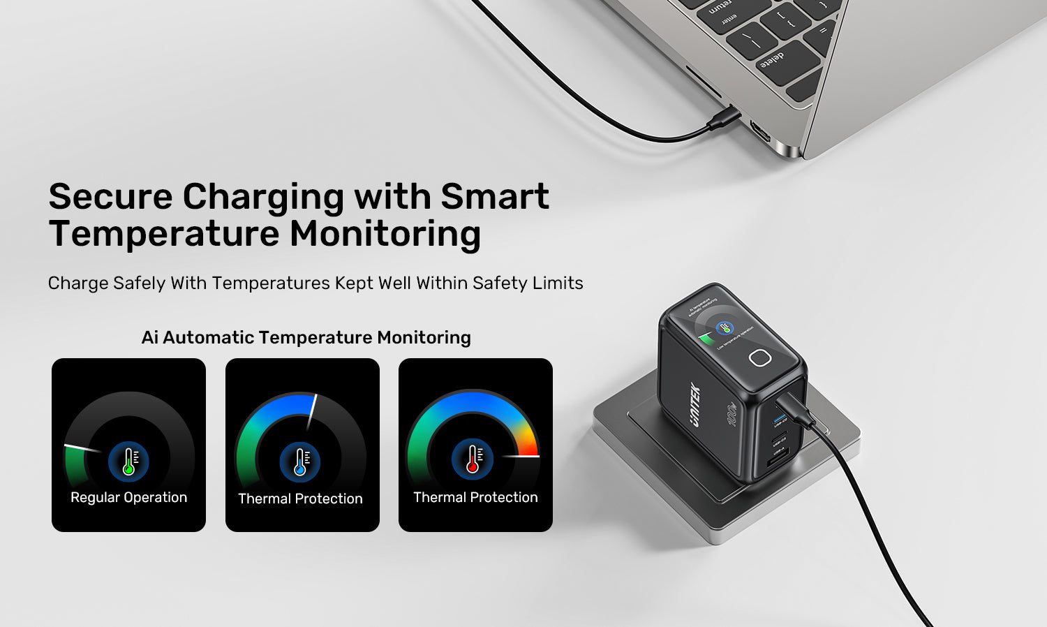 UNITEK P1131ABK01-EU Rexo 100W 4-Port GaN Charger - view 5
