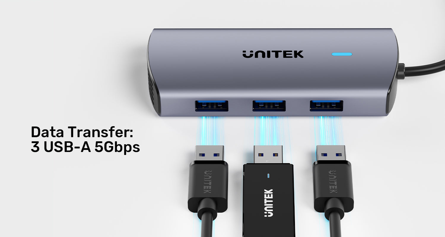 UNITEK D1113CGY01 uHUB H6+ 6-in-1 USB-C Hub - view 4