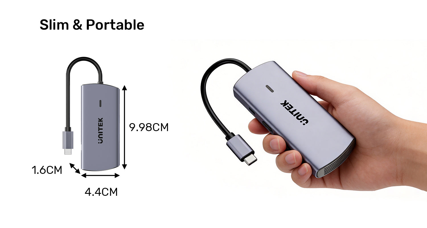 UNITEK D1113CGY01 uHUB H6+ 6-in-1 USB-C Hub - view 5