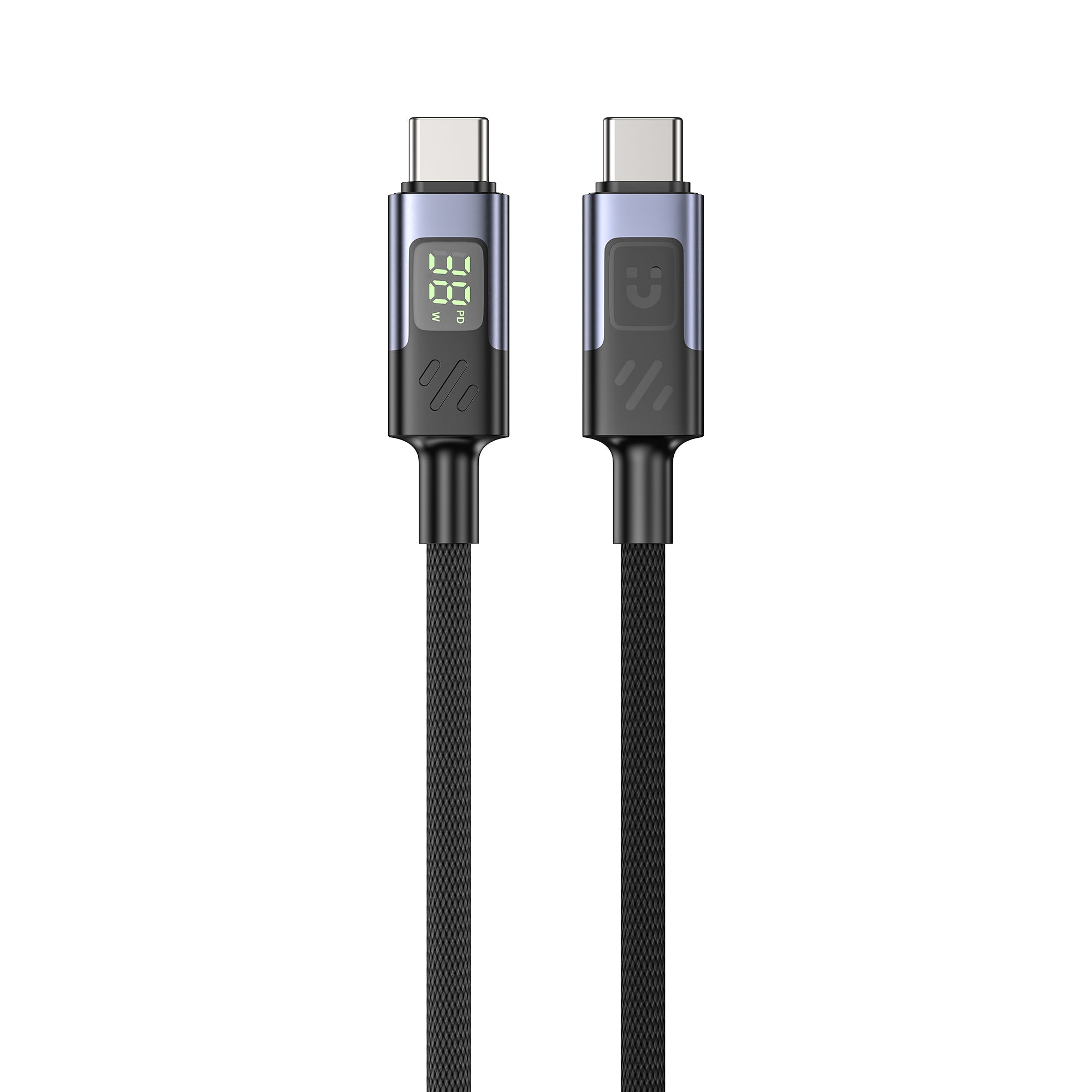 UNITEK C14158ABK01-1M PD 60W USB-C Charging Cable with LED Display 1M - image 1