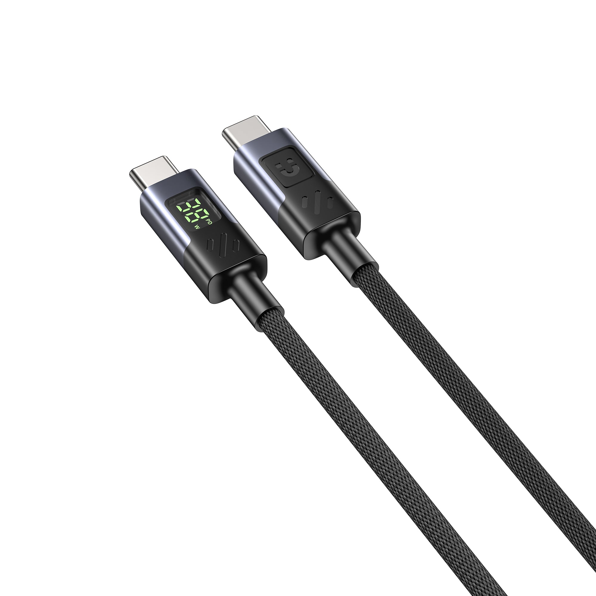 UNITEK C14158ABK01-1M PD 60W USB-C Charging Cable with LED Display 1M - image 2