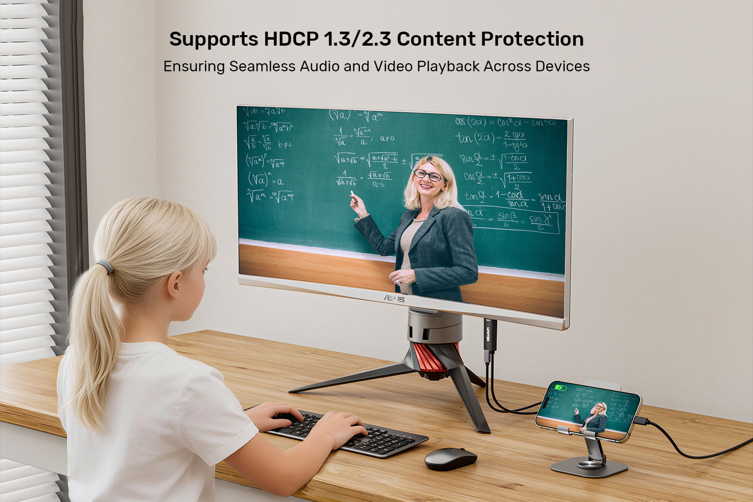 UNITEK V1439ABK01 USB-C to HDMI 4K 60Hz Cable with PD 100W - view 3