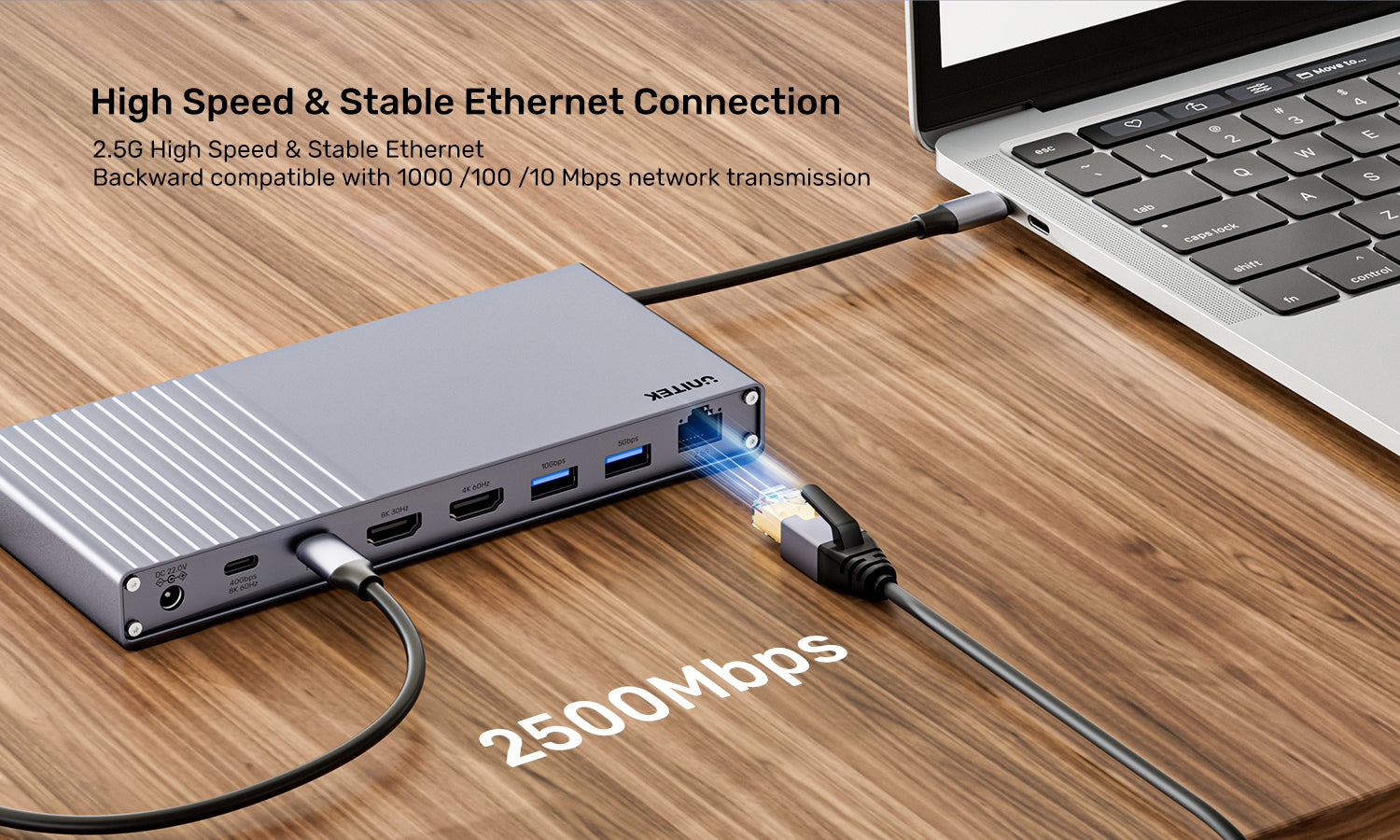 UNITEK D1117AGY01-EU USB4 Triple Display Docking Station - view 5