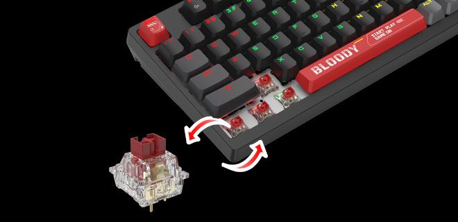 Bloody WS98 RGB Wireless BLMS Mechanical Keyboard BLMS Red Switch - view 9